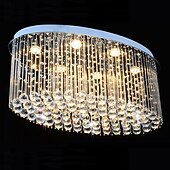 cheap Crystal Chandeliers-LED Crystal Chandelier Luxury Ceiling Light Modern K9 Flush Mount Light Raindrop Chandelier for Hotel Bedroom Dining Room Living Room Ceiling Pendant Lights Fixtures