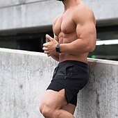 baratos Shorts de moletom-Homens Shorts de moletom Com Cordão Cintura elástica Tecido Respirável Esportes Curto Diário Praia Casual / esportivo Roupa Esportiva Exército verde Preto Micro-Elástica
