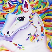 olcso Lány 3D mese-Lány 3D Grafika Állat Szivárvány Póló Rövid ujjú 3D nyomtatás Nyár Aktív aranyos stílus Gyerekek 2-13 év Iskola