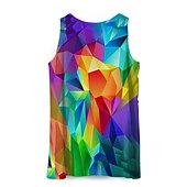 economico Magliette 3D-Per uomo Unisex Stampe astratte Geometria Camicia Canotte Maglieria intima Maglietta senza maniche da uomo Senza maniche maglietta Stampa 3D Rotonda Camicia Originale Essenziale Grande e alto