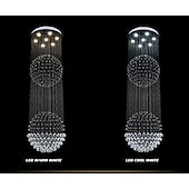 cheap Unique Chandeliers-Crystal Chandelier Ceiling Light Globular LED Round Illumination Ceiling Pendant Light Luxury Design For Deco Interior Dining Room Living Room Hotel