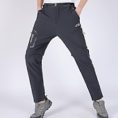 cheap Bottoms-Men&#039;s Convertible Zip Off Pants Hiking Pants Trousers Summer Outdoor Waterproof Breathable Quick Dry Stretchy Pants / Trousers Bottoms Elastic Waist Army Green Dark Grey Elastane Hunting Fishing