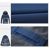 preiswerte Herrenjacken &amp; Herrenmäntel-Plus Size Herren wasserdichte Wanderjacke Regenjacke Kapuzenjacke Abnehmbarer Hut Windjacke Regenmantel Outdoor winddicht wetterfest leichter atmungsaktiver Trenchcoat Oberbekleidung Top Angeln Klettern