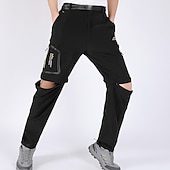 cheap Bottoms-Men&#039;s Convertible Zip Off Pants Hiking Pants Trousers Summer Outdoor Waterproof Breathable Quick Dry Stretchy Pants / Trousers Bottoms Elastic Waist Army Green Dark Grey Elastane Hunting Fishing