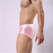 billige Komfortabelt herreundertøy-ensfargede boksertruser for menn super sexy 1 stk ungdoms u-konveks truser veske sexy truser blå s