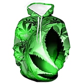 economico Felpe e Sweatshirt di Halloween-Per uomo Alberi / foglie 3D Felpa con cappuccio Felpe Felpa Felpa con cappuccio Manica lunga Felpa con cappuccio Con cappuccio Paese Stampa 3D Feste Giornaliero Per eventi Nero verde Viola Primavera