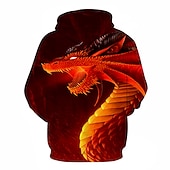 cheap Boy's 3D Animals-Kids Clothes Boys' Hoodie  Pullover Sweatshirt Long Sleeve Animal Blue Black Orange Children Tops Active Basic Boy Fashion