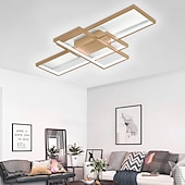 رخيصةأون أضواء السقف القابلة للتعتيم-مصباح سقف ليد بنمط هندسي حديث 90 سم 3-Light Linear Flush Mount