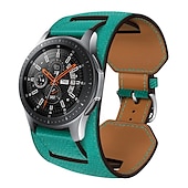 economico Cinturini per orologi Samsung-Cinturino per orologio  per Samsung Watch 7/6/5/4 40/44mm, Galaxy Watch 5 Pro 45mm, Galaxy Watch 6/4 Classic 42/46/43/47mm, Watch 3, Active 2, Gear S3 S2 Vera pelle Sostituzione Cinghia 20mm 22mm