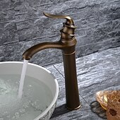 Χαμηλού Κόστους Classical-βρύση νεροχύτη μπάνιου - κλασική αντίκα ορειχάλκινη χωρίς όρθια μονή λαβή βρύσες μπάνιου μιας τρύπας