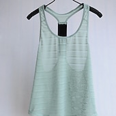 abordables Tops de yoga-Mujer Camiseta sin mangas Top de yoga Secado rápido Cómodo Transpirable Espalda Abierta Sin Mangas Deportes Color sólido Camiseta por Entrenamiento de gimnasio Aptitud física Yoga Ropa de Deporte