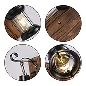 Недорогие Бра-Lightinthebox светодиодный настенный светильник винтажный ретро деревянный металл живопись цветной настенный светильник бра светильник с вилкой длиной 6 футов и выключателем вилка