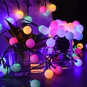 cheap Solar String Lights-Outdoor Solar String Light Solar LED String Lights Matte Bulb Warm White Colorful White 8 Mode Outdoor Waterproof 7M 50LEDs Fairy Lights Christmas Wedding Holiday Decoration Lights Garden Light