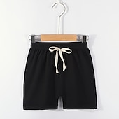 billige Nederdeler-Barn Gutt Shorts Helfarge Komfort Shorts Skole Lin Bedårende Daglig HTX- mørkeblå HTX-grønn HTX-murstein rød Midje midje