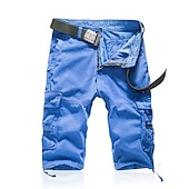 preiswerte Klassiker-Herren Taktische Shorts Cargo-Shorts Shorts mit Camouflage-Muster Sommershorts Einfarbig Tarnung Ripstop Atmungsaktiv Sport &amp; Outdoor Militär Schwarz Armeegrün