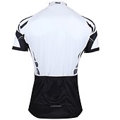 abordables Maillots pour hommes-Homme Maillot Velo Cyclisme Manche Courte Cyclisme Maillot Top avec 3 poches arrière VTT Vélo tout terrain Vélo Route Respirable Séchage rapide Résistant aux ultraviolets Zip frontal Blanche Jaune
