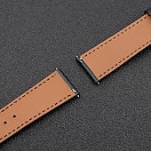 economico Cinturini per orologi Samsung-Cinturino per orologio  per Samsung Watch 7/6/5/4 40/44mm, Galaxy Watch 5 Pro 45mm, Galaxy Watch 6/4 Classic 42/46/43/47mm, Watch 3, Active 2, Gear S3 S2 Vera pelle Sostituzione Cinghia 20mm 22mm