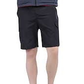 お買い得  メンズアクティブパンツ-メンズハイキングパンツブラックパンツコンバーチブルパンツ/ジップオフパンツ無地夏屋外防水通気性速乾性汗を発散させるナイロンパンツ/パンツコンバーチブルパンツボトムスブラックアーミー