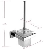 economico Porta scopino WC-scopino per WC con supporto, scopino per WC in acciaio inox a parete in ceramica verniciato gommato e supporto per bagno