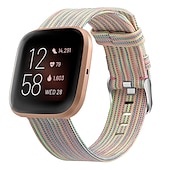 economico Cinturini per orologi Fitbit-Cinturino per orologio  per Fitbit Versa 2 / Versa Lite / Versa SE / Versa Tessuto Nylon Sostituzione Cinghia Chiusura in metallo Regolabili Traspirante Polsino