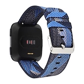 economico Cinturini per orologi Fitbit-Cinturino per orologio  per Fitbit Versa 2 / Versa Lite / Versa SE / Versa Tessuto Nylon Sostituzione Cinghia Chiusura in metallo Regolabili Traspirante Polsino