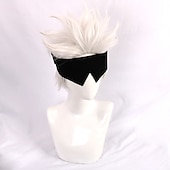 cheap Party Wigs-Synthetic Wig Natural Straight Short Bob Wig Short A1 A2 Synthetic Hair Men&#039;s Cosplay Party Fashion White Halloween Wigs