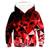 billiga Pojkens 3D Vision &amp; Geometri-Nyår Pojkar 3D Grafisk 3D Huvtröja och sweatshirt Långärmad 3D-tryck Aktiv Barn
