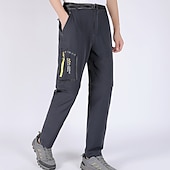 cheap Bottoms-Men&#039;s Convertible Zip Off Pants Hiking Pants Trousers Summer Outdoor Waterproof Breathable Quick Dry Stretchy Pants / Trousers Bottoms Elastic Waist Army Green Dark Grey Elastane Hunting Fishing