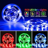 cheap WiFi&amp;Music Control-20m 65ft LED Smart Strip Lights TV Backlight RGB Bluetooth Music Sync 5M 10M 15M 2835 SMD Color Changing with 40 Keys Controller for Bedroom Kitchen Home Decoration