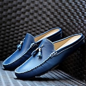 ieftine sandală de rochie-mocasini pentru bărbați din piele naturală – pantofi de șofer clasici cu ciucuri, mocasini casual confortabili pentru afaceri și purtare zilnică