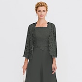 cheap Mother&#039;s Wraps-Mother&#039;s Wraps Bolero Coats / Jackets Elegant 3/4 Length Sleeve Floral Lace Wedding Guest Wraps With Lace For Fall Wedding Event Formal Party Spring &amp; Summer Only Wraps dress to impress 2025