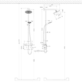 preiswerte Duscharmaturen-Duschsystem-Set, Messinghalterung für den Außenbereich, Regenauszug, Multi-Spray und Regendusche, Duschmischbatterien, inklusive Körpersprays und Heiß-/Kaltwasserschalter