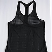 abordables Tops de yoga-Mujer Camiseta sin mangas Top de yoga Secado rápido Cómodo Transpirable Espalda Abierta Sin Mangas Deportes Color sólido Camiseta por Entrenamiento de gimnasio Aptitud física Yoga Ropa de Deporte