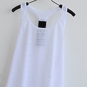 abordables Tops de yoga-Mujer Camiseta sin mangas Top de yoga Secado rápido Cómodo Transpirable Espalda Abierta Sin Mangas Deportes Color sólido Camiseta por Entrenamiento de gimnasio Aptitud física Yoga Ropa de Deporte