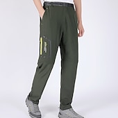 cheap Bottoms-Men&#039;s Convertible Zip Off Pants Hiking Pants Trousers Summer Outdoor Waterproof Breathable Quick Dry Stretchy Pants / Trousers Bottoms Elastic Waist Army Green Dark Grey Elastane Hunting Fishing
