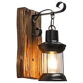 Недорогие Бра-Lightinthebox светодиодный настенный светильник винтажный ретро деревянный металл живопись цветной настенный светильник бра светильник с вилкой длиной 6 футов и выключателем вилка