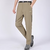 cheap Bottoms-Men&#039;s Convertible Zip Off Pants Hiking Pants Trousers Summer Outdoor Waterproof Breathable Quick Dry Stretchy Pants / Trousers Bottoms Elastic Waist Army Green Dark Grey Elastane Hunting Fishing