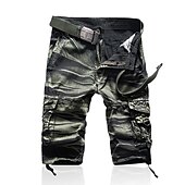 billiga Klassisk-Herr Taktiska shorts Cargo-shorts Camo Shorts Sommarshorts Ensfärgat Kamouflage Ripstop Andningsfunktion Sport &amp; Utomhus Militär Svart Armégrön