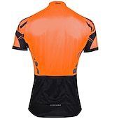 abordables Maillots pour hommes-Homme Maillot Velo Cyclisme Manche Courte Cyclisme Maillot Top avec 3 poches arrière VTT Vélo tout terrain Vélo Route Respirable Séchage rapide Résistant aux ultraviolets Zip frontal Blanche Jaune