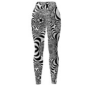 رخيصةأون طماق 3D-نسائي السراويل اليوغا بعقب رفع بنطلون رياضي للبطن خصر عالي تمرين نادي رياضي ركض اللياقه البدنيه الجوارب الدراجات طماق الهندسة رمادي الخريف الشتاء رياضات ألبسة رياضية عالية المرونة