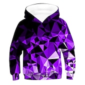 billiga Pojkens 3D Vision &amp; Geometri-Nyår Pojkar 3D Grafisk 3D Huvtröja och sweatshirt Långärmad 3D-tryck Aktiv Barn