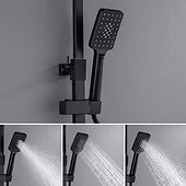 abordables Robinets de douche-Robinet de douche, système de pommeau de douche à effet pluie Ensemble de mitigeur thermostatique - douchette incluse douche à effet pluie extractible finitions peintes antiques contemporaines