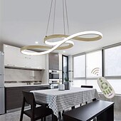 economico Modello a cerchio-lampadario a led 75 cm lampadario dimmerabile acrilico regolabile nota design moderno per la casa soggiorno illuminazione solo dimmerabile con telecomando