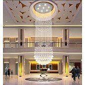 cheap Unique Chandeliers-Crystal Chandelier Ceiling Light Globular LED Round Illumination Ceiling Pendant Light Luxury Design For Deco Interior Dining Room Living Room Hotel