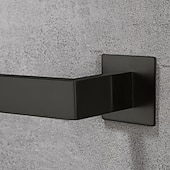 levne Sada koupelnových doplňků-koupelnový doplněk držák na toaletní papír / háček na župan a tyč na ručníky nový design samolepicí nerezová ocel nástěnná matná černá