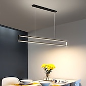 economico Luci Isola cucina-100 cm lampada a sospensione led isola luce forme geometriche lampada a sospensione design singolo metallo stile artistico stile moderno nero artistico led 110-120v 220-240v