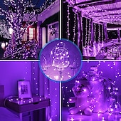 お買い得  太陽光発電-ツリーソーラー ストリングライト，24M 暖白 LEDs 屋外装飾＆お祝い用