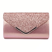 olcso Retikülök és estélyi táskák-női crossbody táska clutch táskák pu bőr esti menyasszonyi esküvőre láncos csillogó fényű divat ezüst fekete rózsaszínben