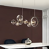 cheap Chandeliers-LED Pendant Light Modern Nordic Circle Globe Design 90 cm Lantern Desgin Chandelier Metal Painted Finishes 110-120V 220-240V