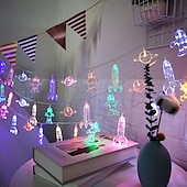 זול מופעל באמצעות USB-חלל led אסטרונאוט אורות מחרוזת סוללה או usb פעולה 1.5 m 3 m 6 m רקטה פלנטה led פיות מחרוזת אור של ילדי החדר של ילד מסיבת חג מנורת קישוט הבית